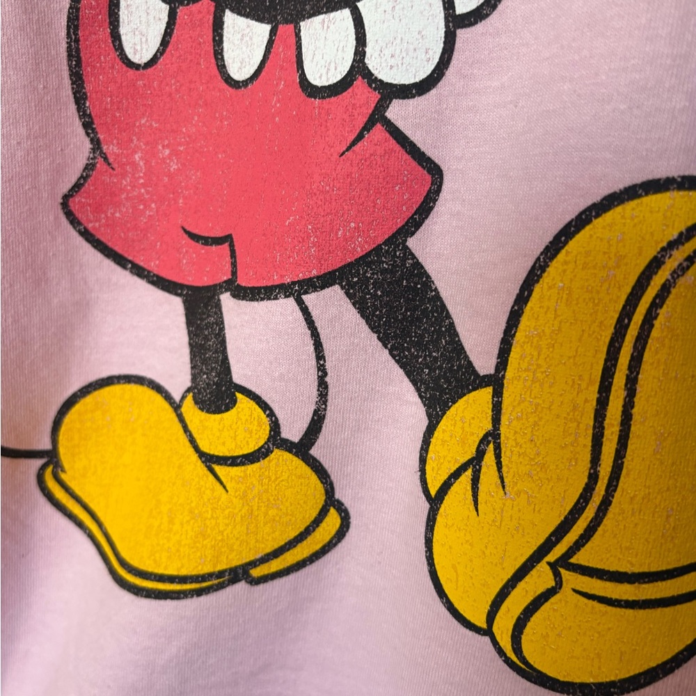 Disney Pink Mickey Mouse Oversized Graphic Tee NWOT - Picture 4 of 7